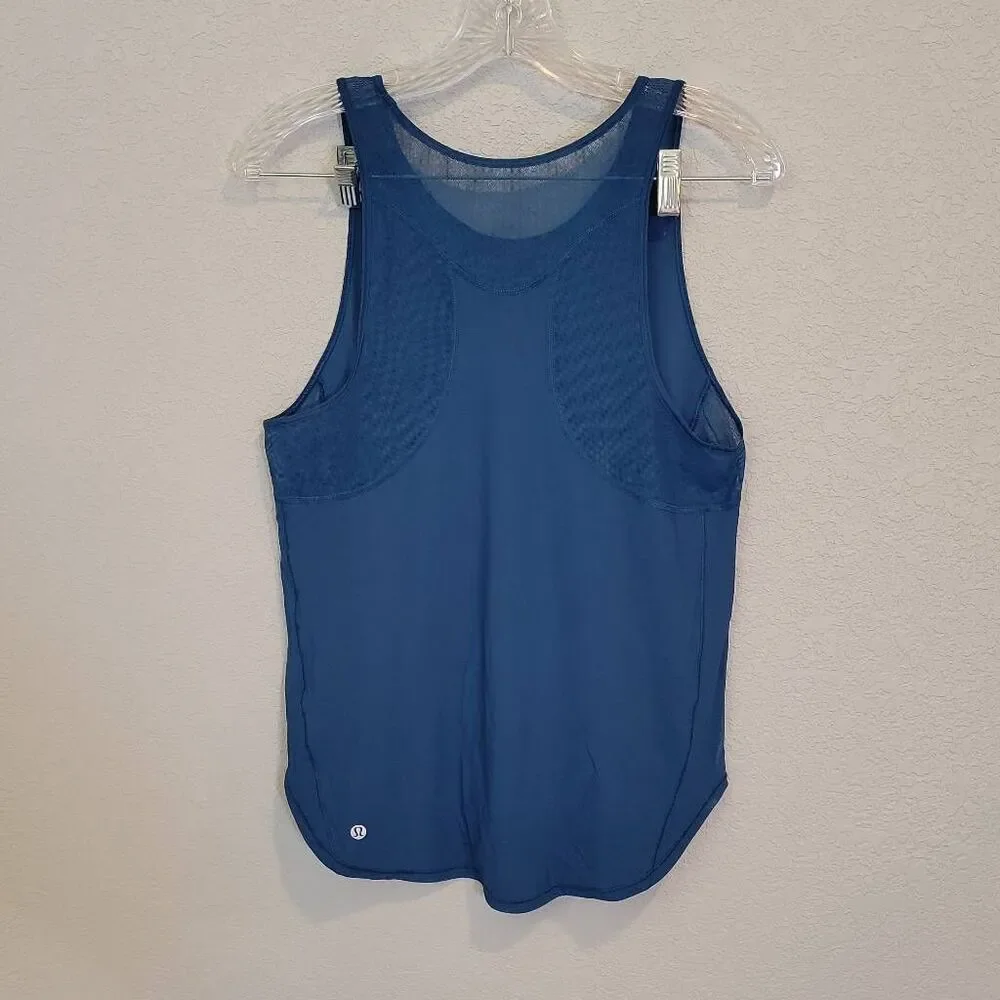 Lululemon Blue Tank Mesh Racerback Size 6